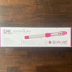 Chi Titanium 1” Inch Curling Wand  Exclusive Ulta Hot Pink New In Box Pro